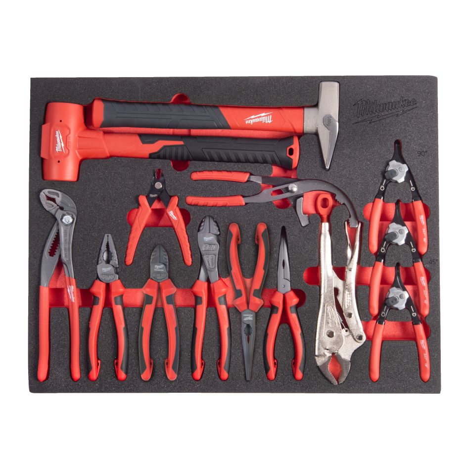 Milwaukee Accessoires 4932500760 Foam inlay tangen en hamerset 14-delig