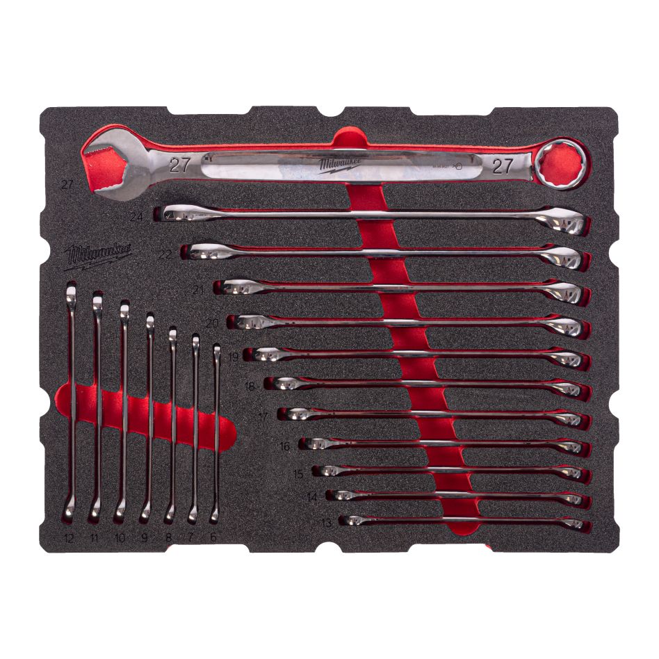 Milwaukee Accessoires 4932501871 Foam Inlay PACKOUT MAX BITE combinatiesleutelset 19-delig