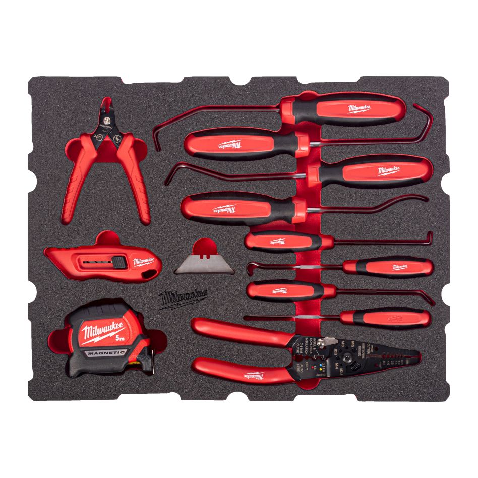 Milwaukee Accessoires 4932501877 Foam Inlay PACKOUT hakenset 17-delig