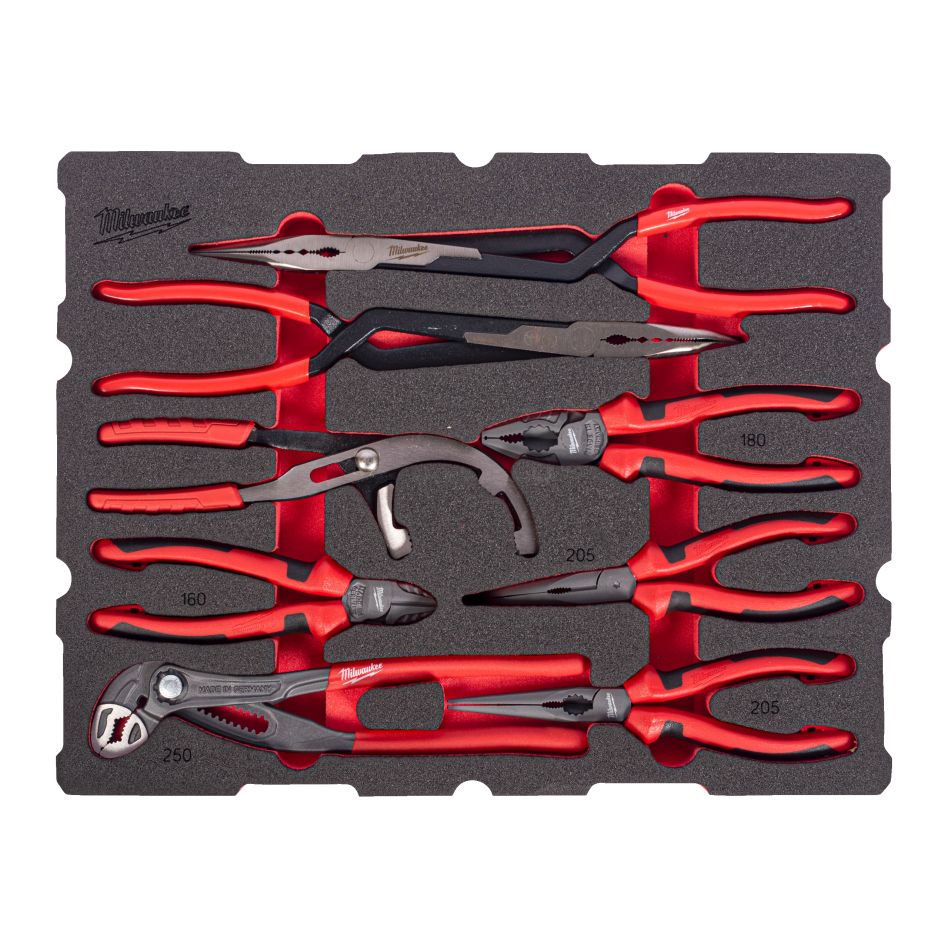 Milwaukee Accessoires 4932501878 Foam Inlay PACKOUT tangenset 9-delig