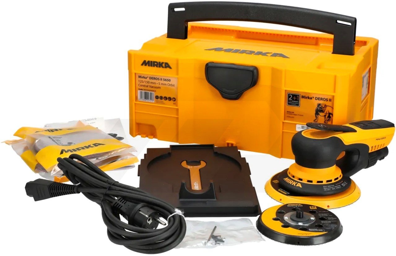 Mirka MID5650404CA Deros II 5650 CV 125/150 mm Schuurmachine 5 mm uitslag in T-Loc systainer