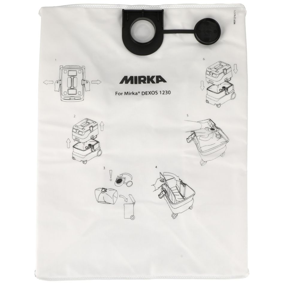 Mirka Accessoires MIX1216171 Stofzak fleece voor DEXOS 1230 M AFC stofzuiger 5st