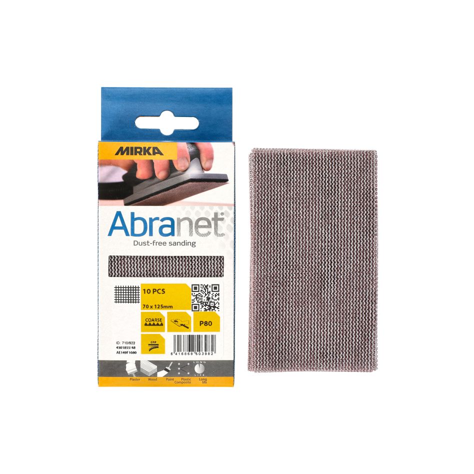Mirka Accessoires AE149F1080 ABRANET Schuurgaas 70x125mm Grip korrel P80 10st