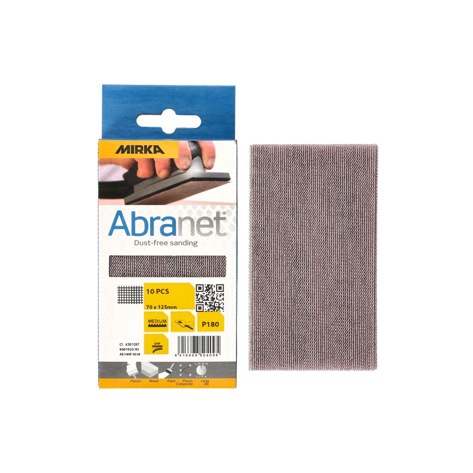 Mirka Accessoires AE149F1018 ABRANET Schuurgaas 70x125mm Grip korrel P180 10st