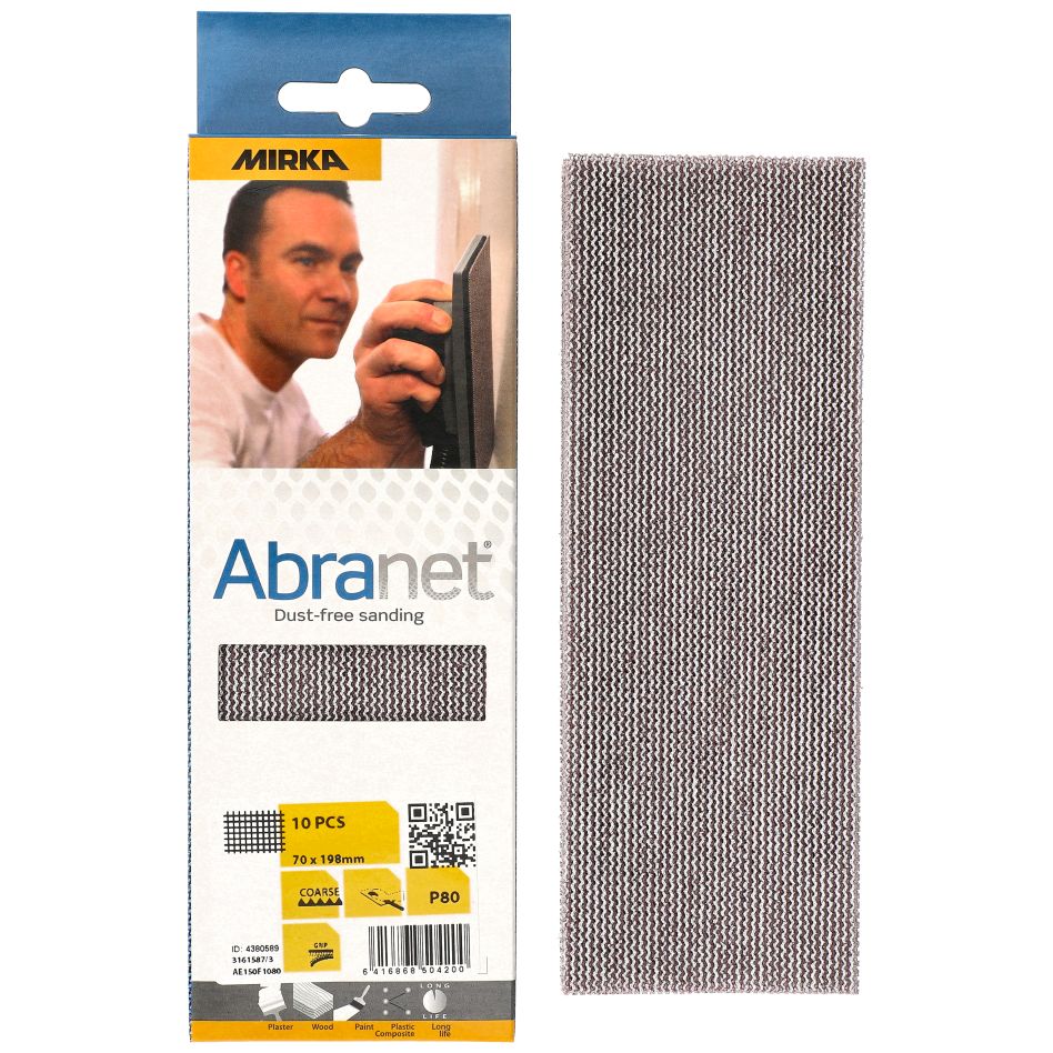 Mirka Accessoires AE150F1080 ABRANET Schuurgaas 70x198mm Grip korrel P80 10st