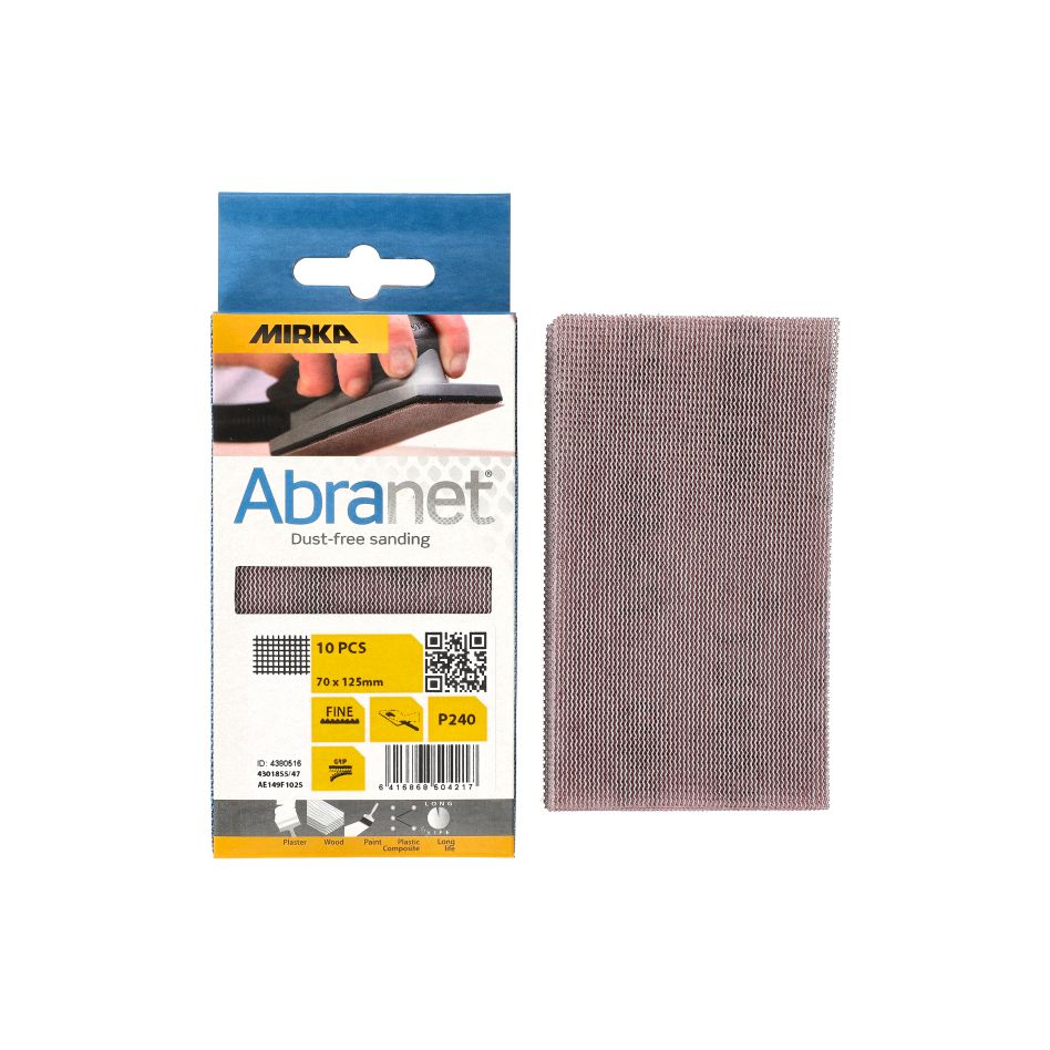Mirka Accessoires AE149F1025 ABRANET Schuurgaas 70x125mm Grip korrel P240 10st