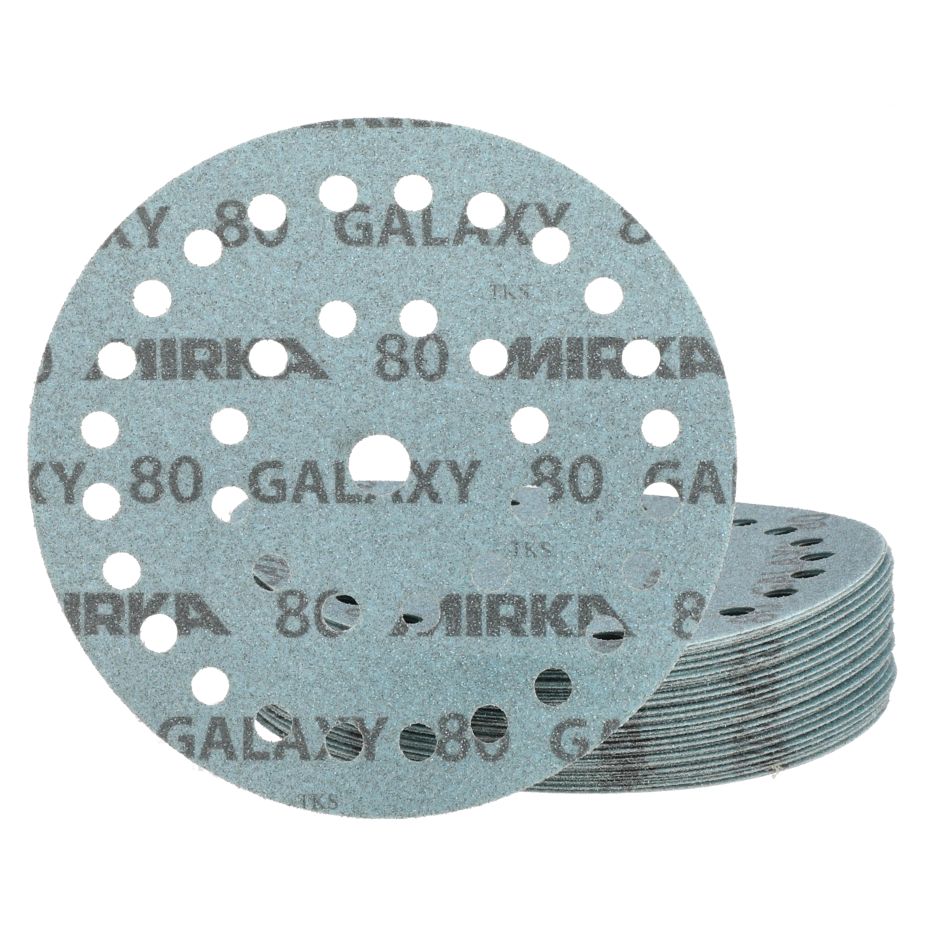Mirka Accessoires FY6AO05080 GALAXY Gecoat Schuurmateriaal 175mm Grip 37 gaten korrel 80 50st