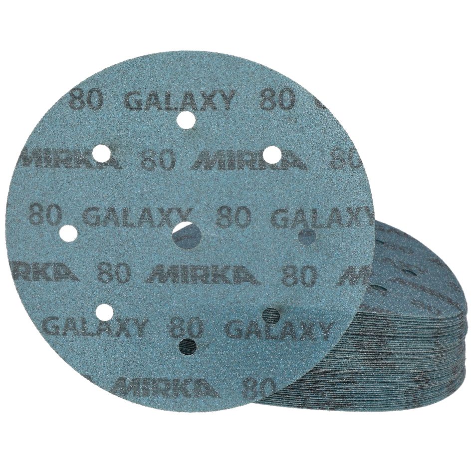 Mirka Accessoires FY63205080 GALAXY Schuurpapier 200mm Grip 9 gaten korrel 80 50st