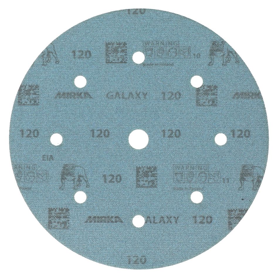 Mirka Accessoires FY63205012 GALAXY Schuurpapier 200mm Grip 9 gaten korrel 120 50st