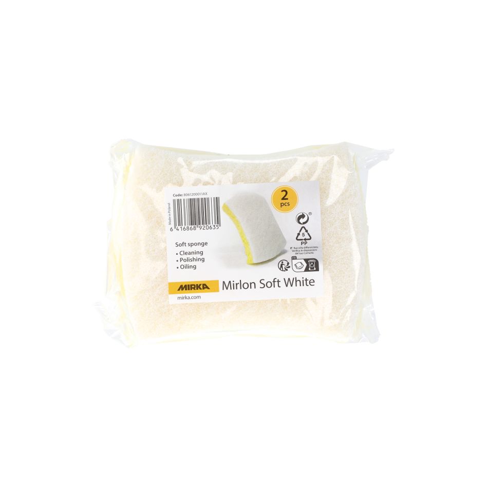 Mirka Accessoires 8061200011AX Mirlon Soft Wit Zachte spons 126x88x23 14 x 2st