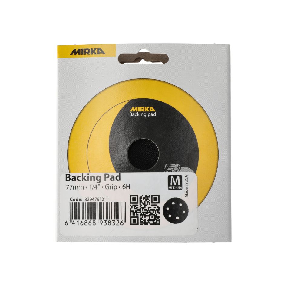 Mirka Accessoires 8294791211 Steunschijf 77mm 1/4" Grip 6 gaten Medium