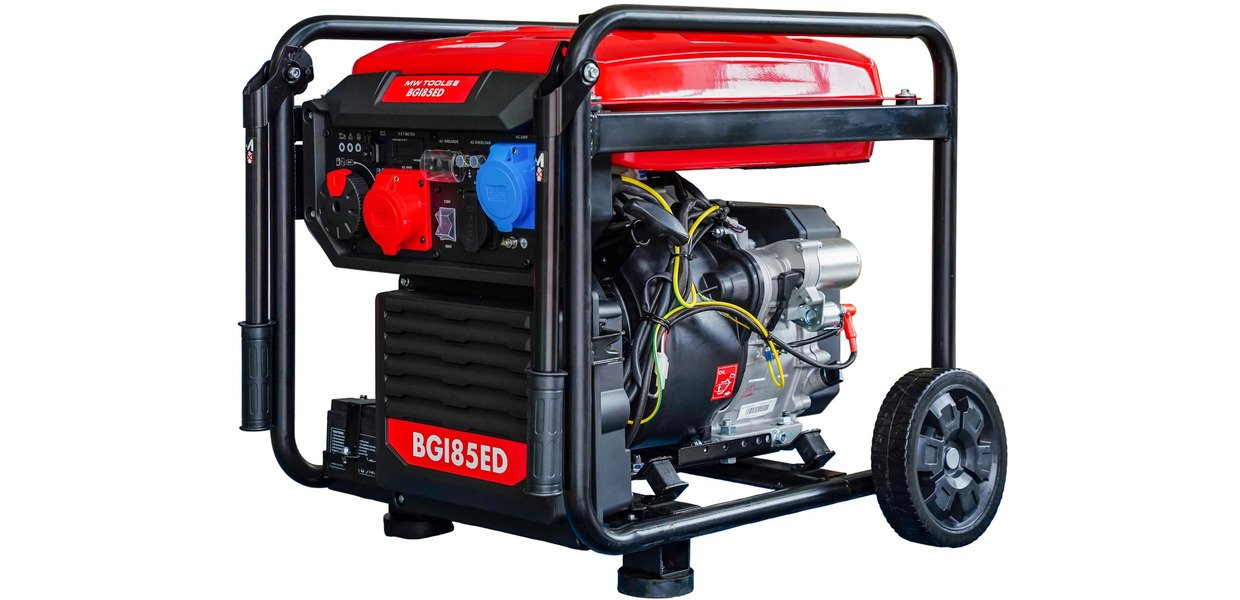 MW-Tools 724562444 BGI85ED Benzine inverter generator 8,5 kW 3x400 + 230 V ATS stekker elektrische start