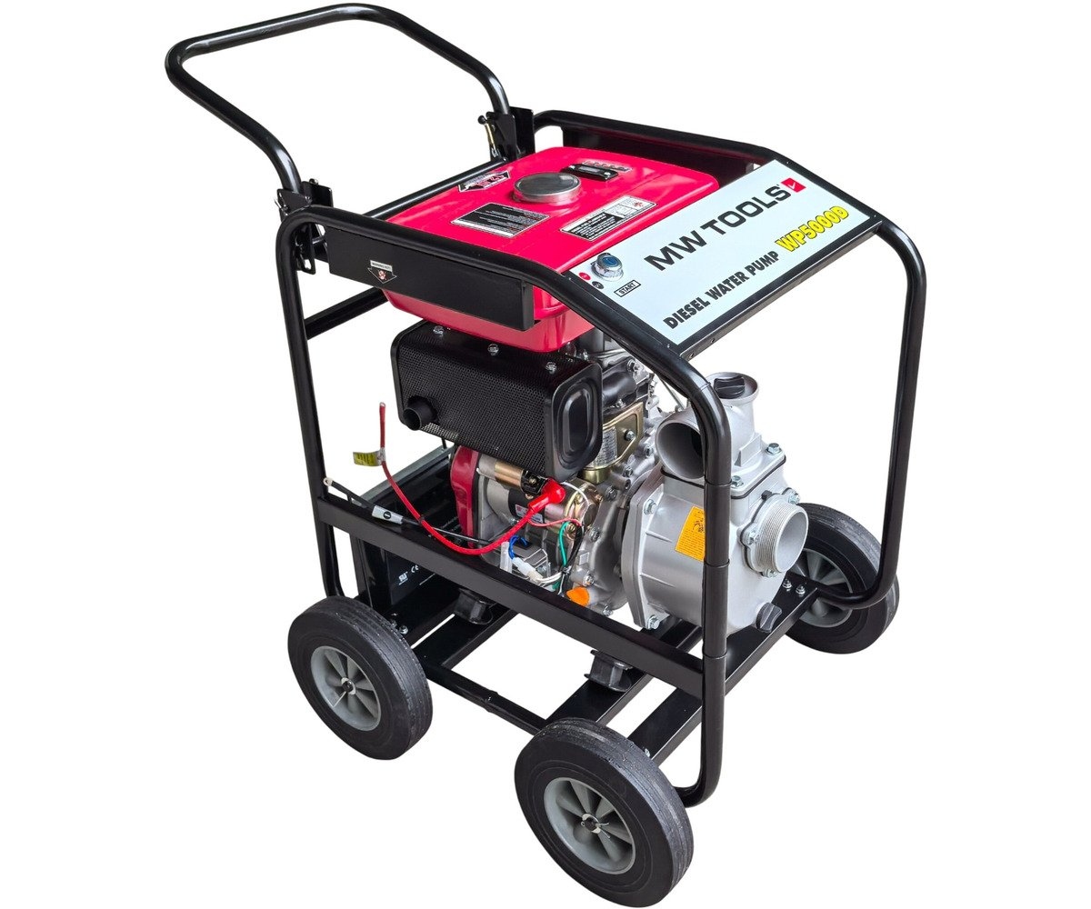 MW-Tools 724562278 WP5000D Waterpomp 3" - 50.000 L/U – 6 PK diesel - elektrische start