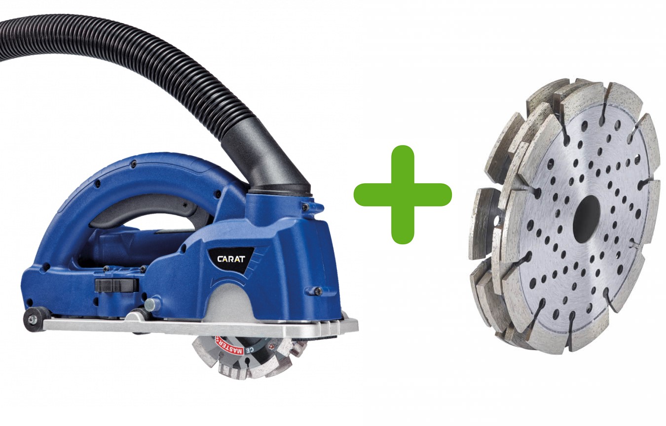 Carat MZSLB1255X SL-1255 DUSTEC sleuvenzaagmachine + Leidingfrees Ø125x22,23MM
