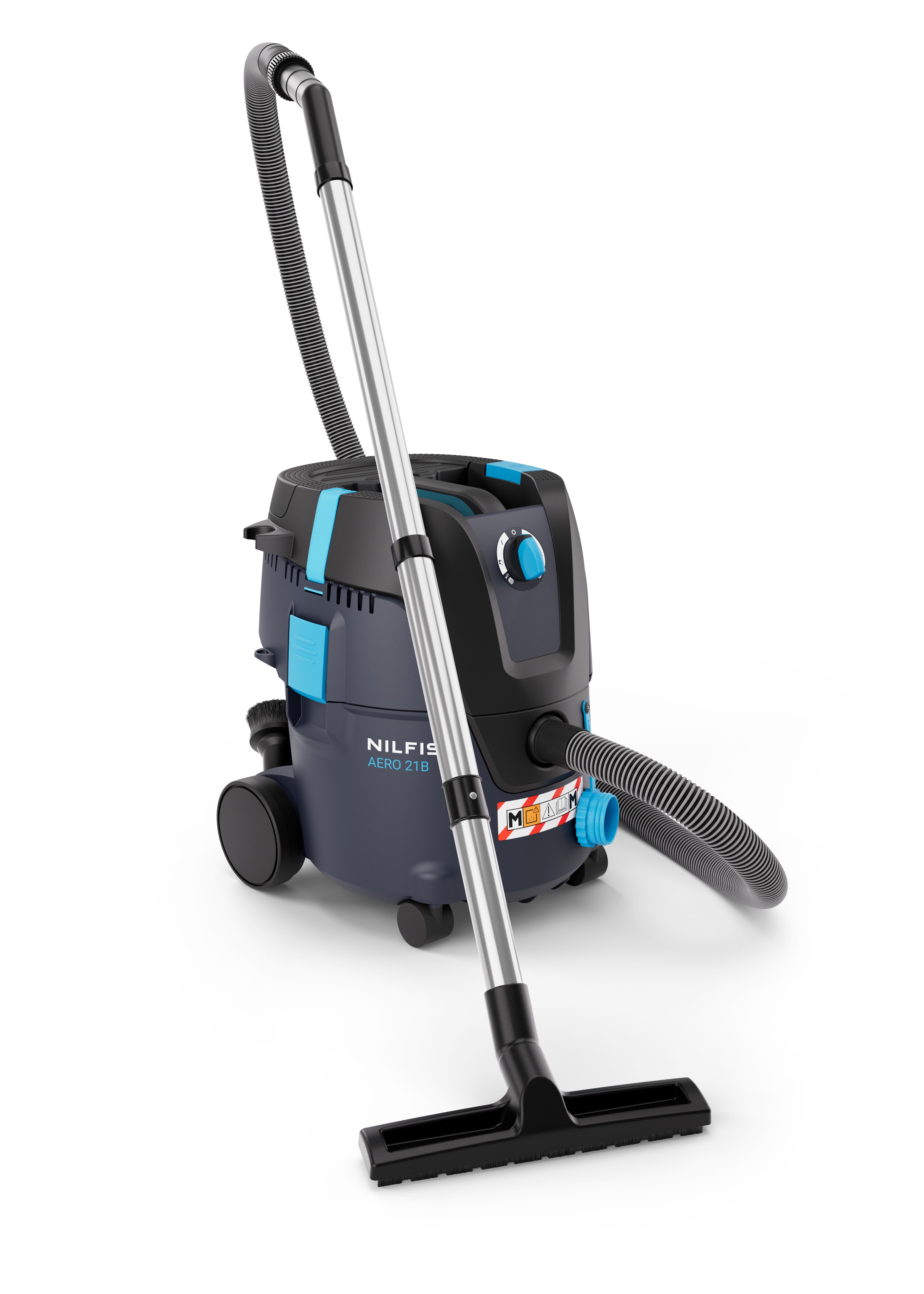 Nilfisk 107419701 AERO 21B-W0M PCBP Accu Nat-/ en Droogzuiger 36V 160W met incl. 1x 6Ah, lader, afstandbediening en start stop systeem