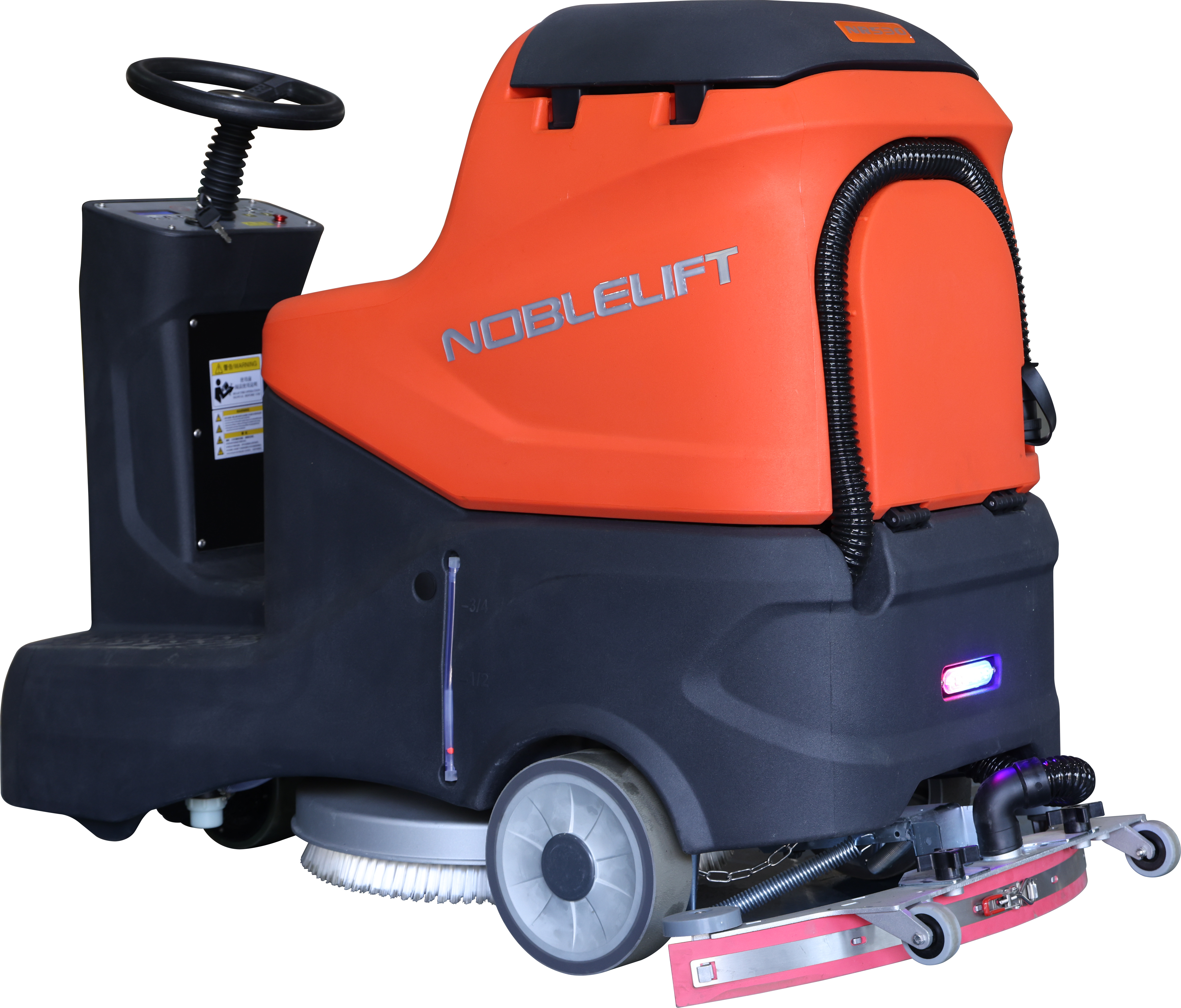 Noblelift NR530 Schrobmachine met zitvlak 530mm 70l capaciteit 2x 12V 100Ah accu en lader