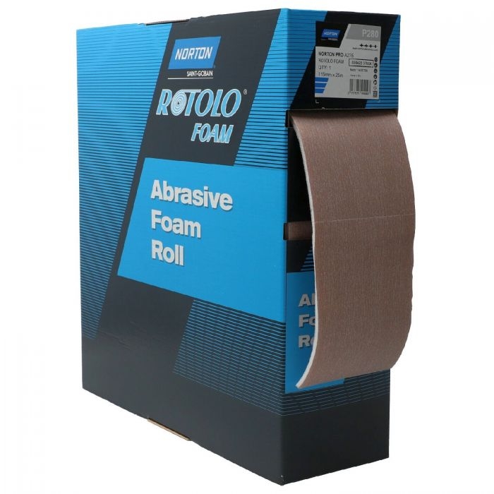 Norton Abrasives 63642557611 Schuurrollen Norton Pro A275 Rotolo 115 x 25000 mm P500