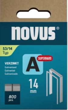 Novus 042-0781 Niet met fijne draad A 53/14 mm Superhard (800 stuks)