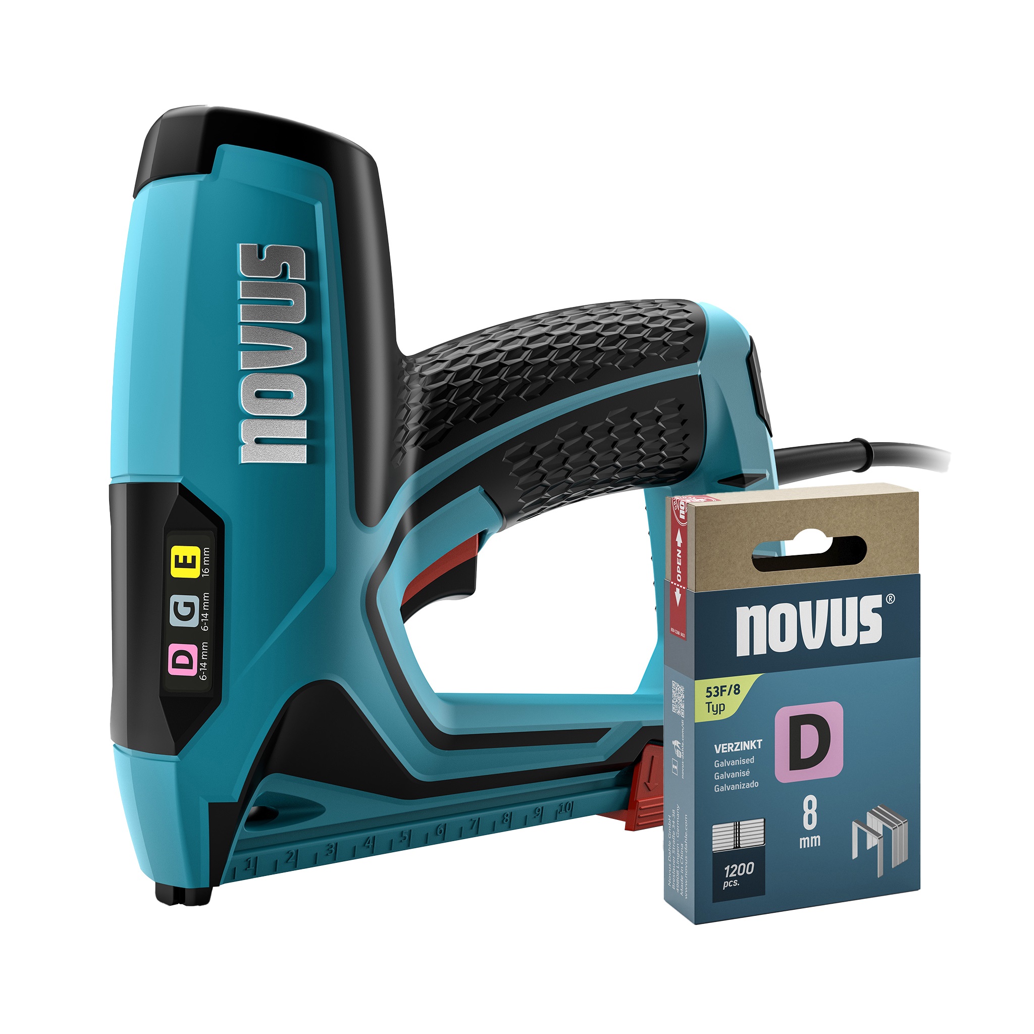 Novus 031-0370 J-151 Elektrische Tacker J-151 6-16 mm + Nieten