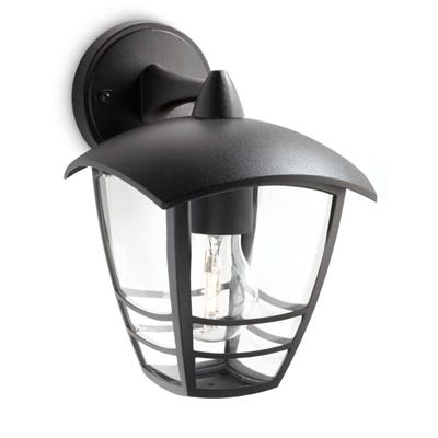 Philips P443483 Creek Wandlamp zwart 1x60W 230V