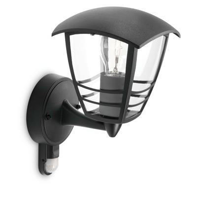 Philips P443605 Creek Wandlamp zwart 1x60W 230V