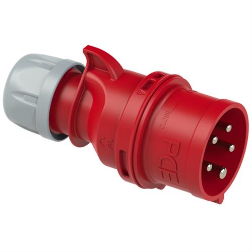 PCE 41.031 Contactstop CEE 16A - 400V - 5P - IP44 - 6h - rood met fasewissel