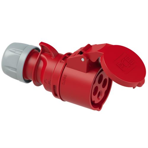PCE 42.010 Koppelcontactstop CEE 16A - 400V - 4P - IP44 - 6h - rood 