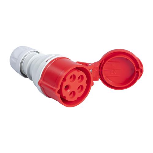 PCE 42.040 Koppelcontactstop CEE 32A - 400V - 5P - IP44 - 6h - rood 