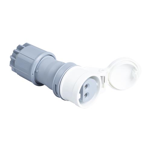 PCE 42.115 Koppelcontactstop CEE 16A - 42V - 2P - IP44 - 12h - wit 