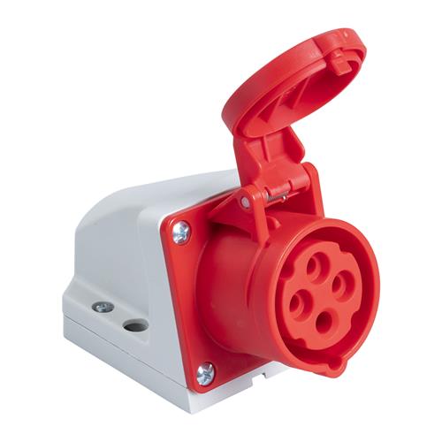 PCE 43.010 WCD opbouw CEE 16A - 400V - 4P - IP44 - 6h - rood 