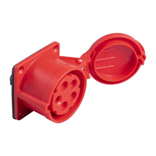 PCE 44.030 WCD inbouw CEE 16A - 400V - 5P - IP44 - 6h - rood 