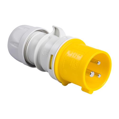 PCE 41.130 Contactstop CEE 16A - 110V - 3P - IP44 - 4h - geel 