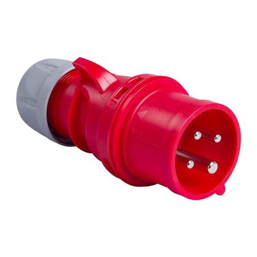 PCE 41.011 Contactstop CEE 16A - 400V - 4P - IP44 - 6h - rood met fasewissel