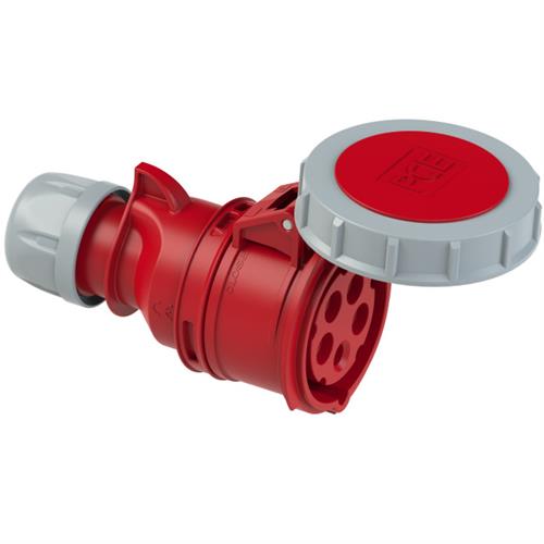 PCE 42.032 koppelcontactstop CEE 16A - 400V - 5P - IP67 - 6h - rood 