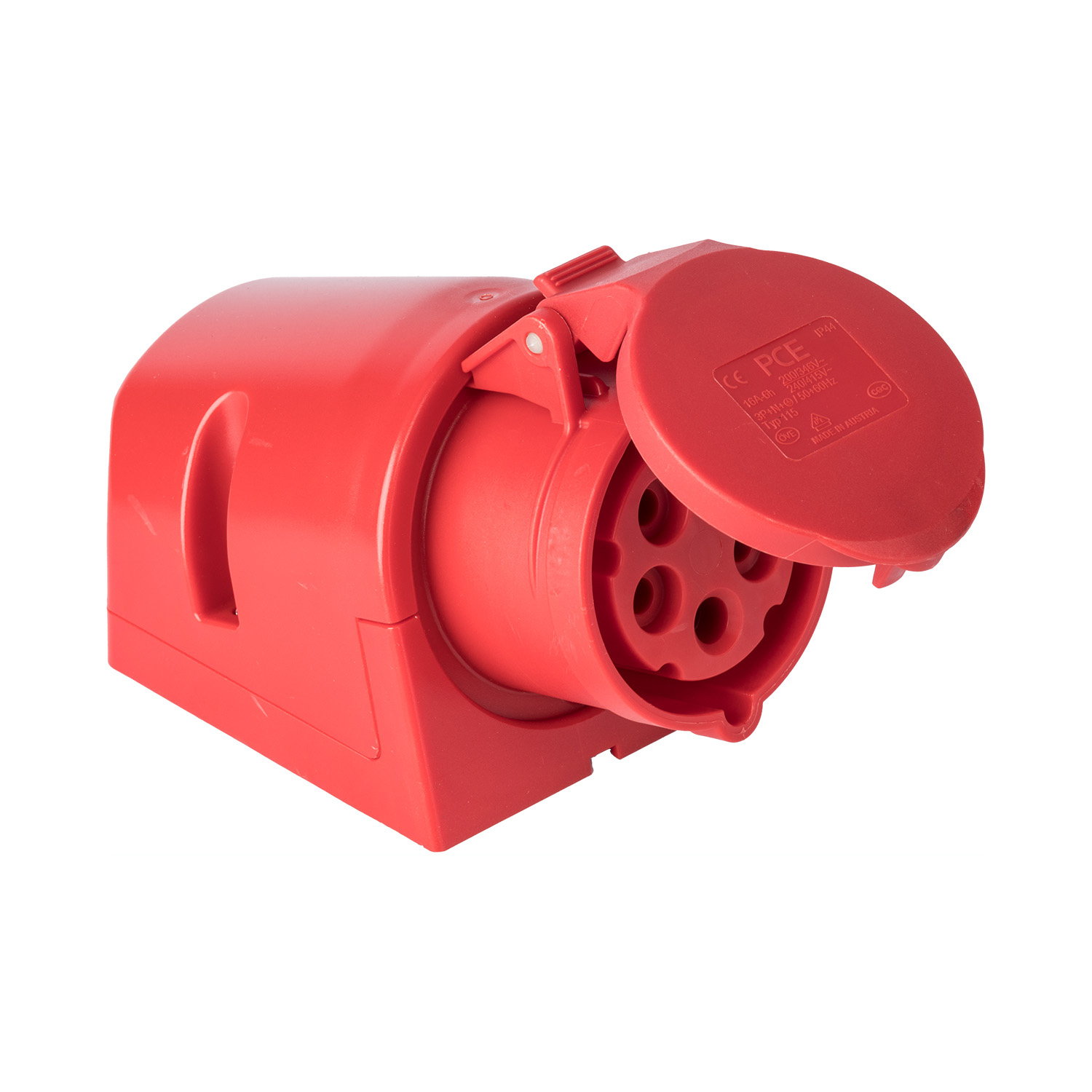 PCE 102570 CEE opbouw Wandcontactdoos 16A 5p 400V 6h rood-rood