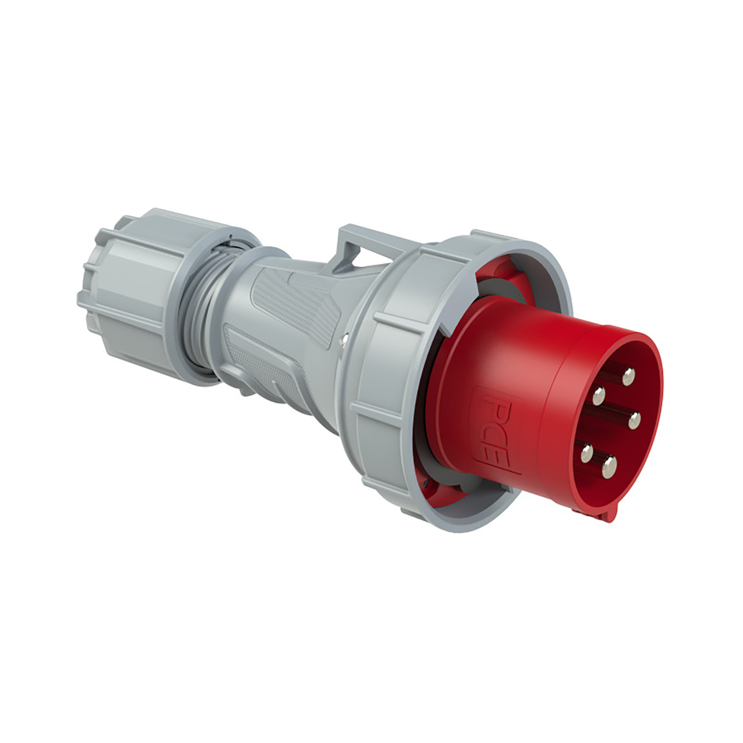 PCE 107701 CEE stekker 63A 5p 400V 6h rood