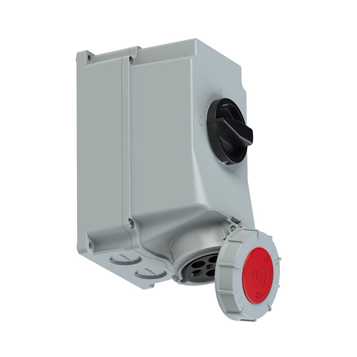 PCE 103828 CEE opbouw ON/OFF Wandcontactdoos 63A 5p 400V 6h rood