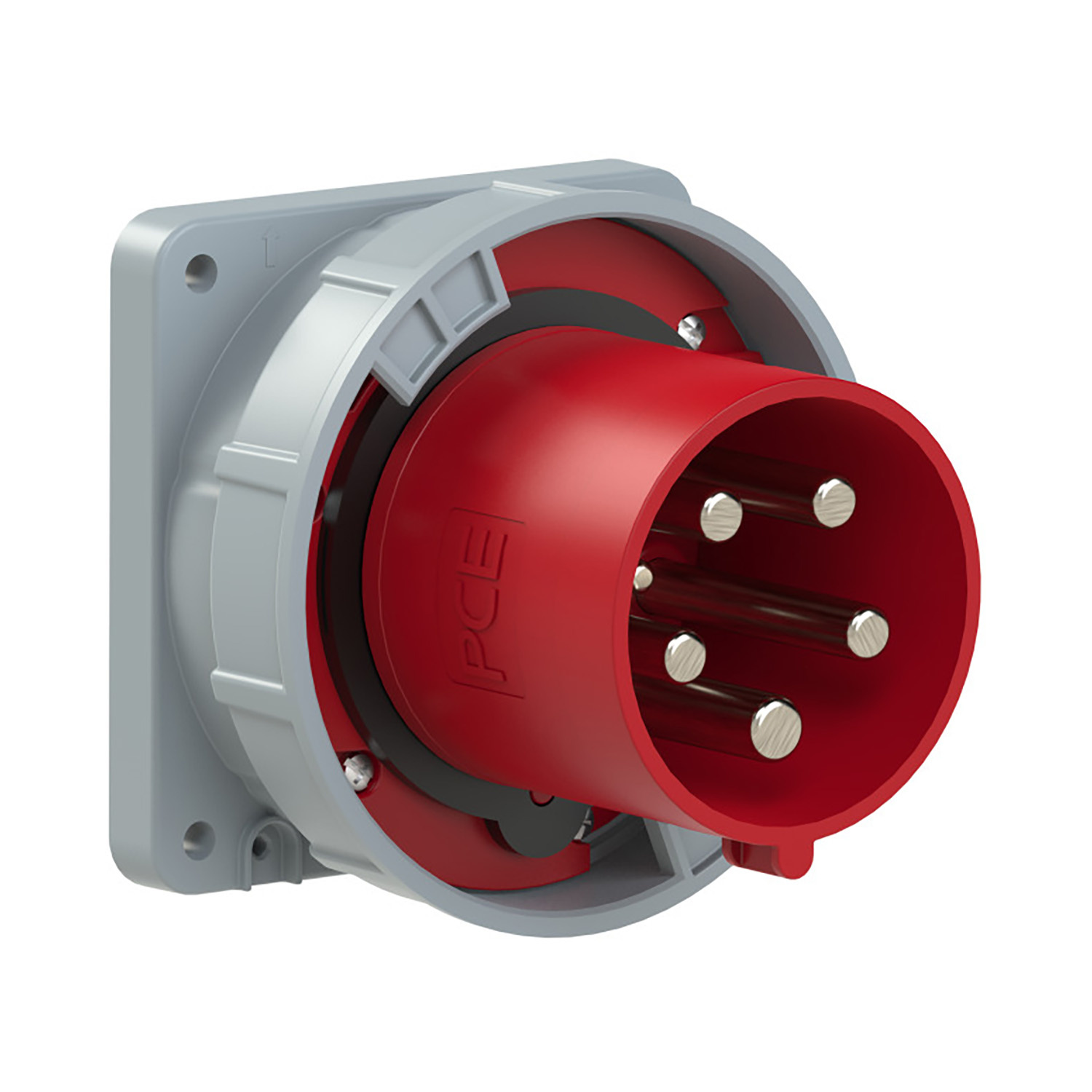 PCE 103612 CEE inbouw Toestelcontactdoos recht 125A 5p 400V 6h rood