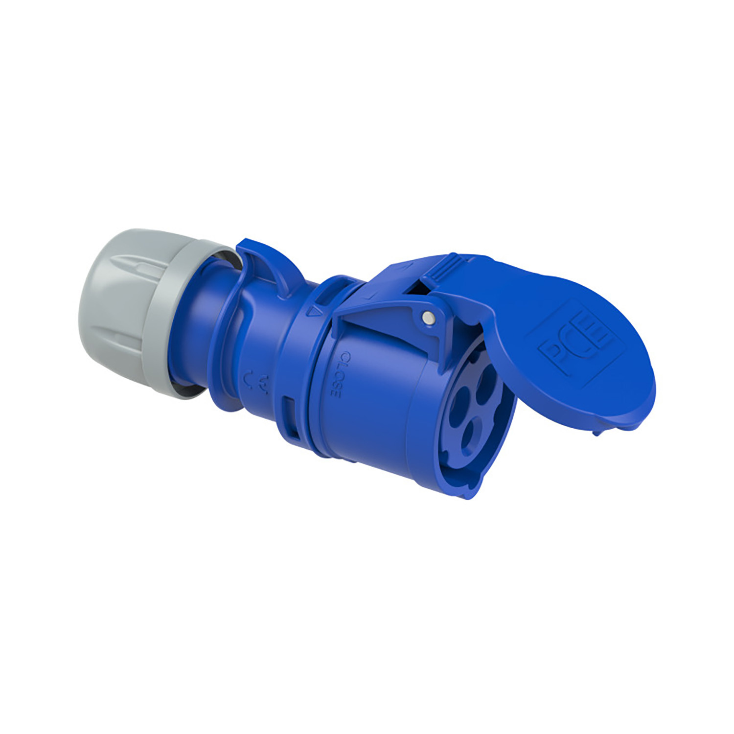 PCE 102722 CEE contrastekker 16A 3p 230V 6h blauw