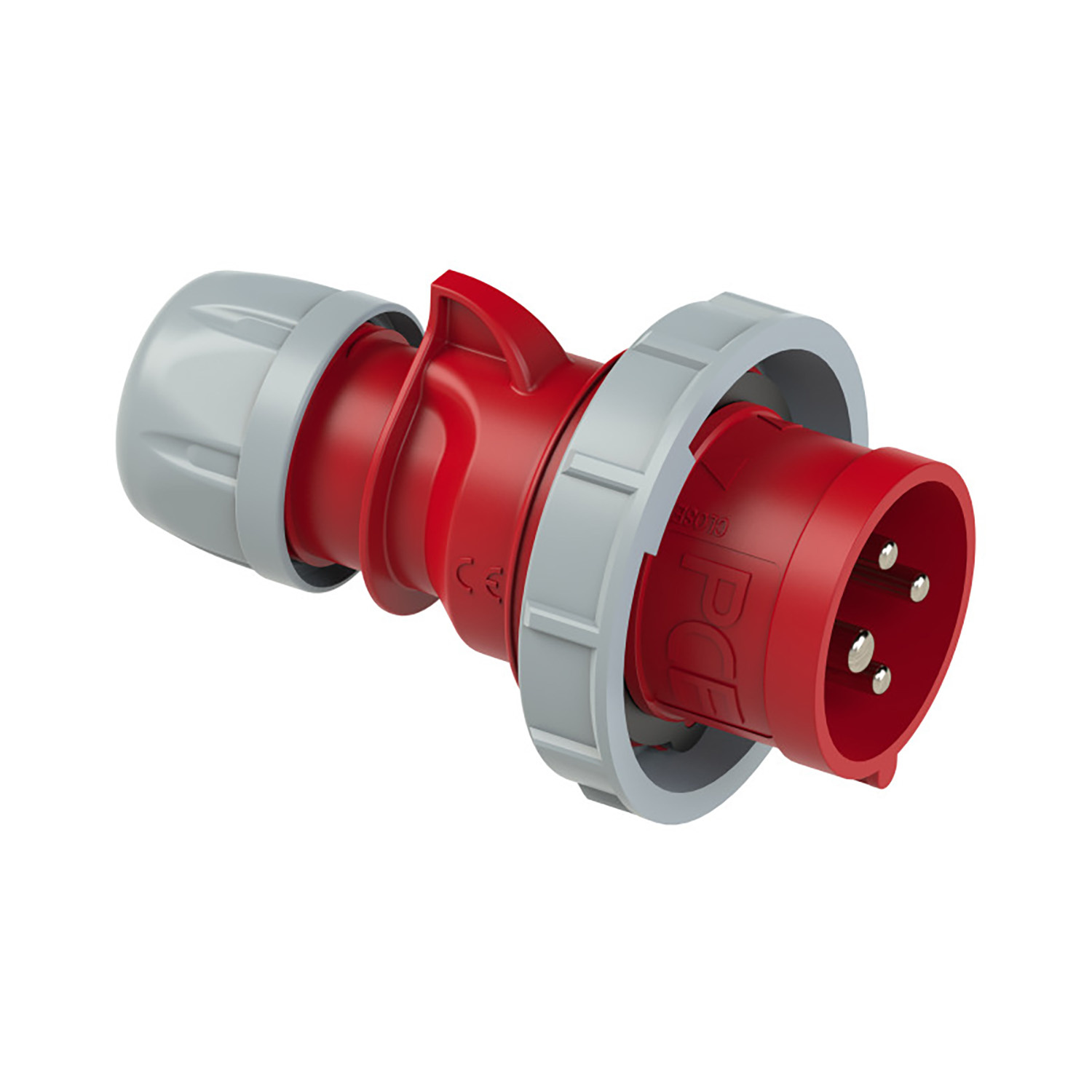 PCE 105990 CEE stekker 32A 4p 440V 60Hz 3h rood