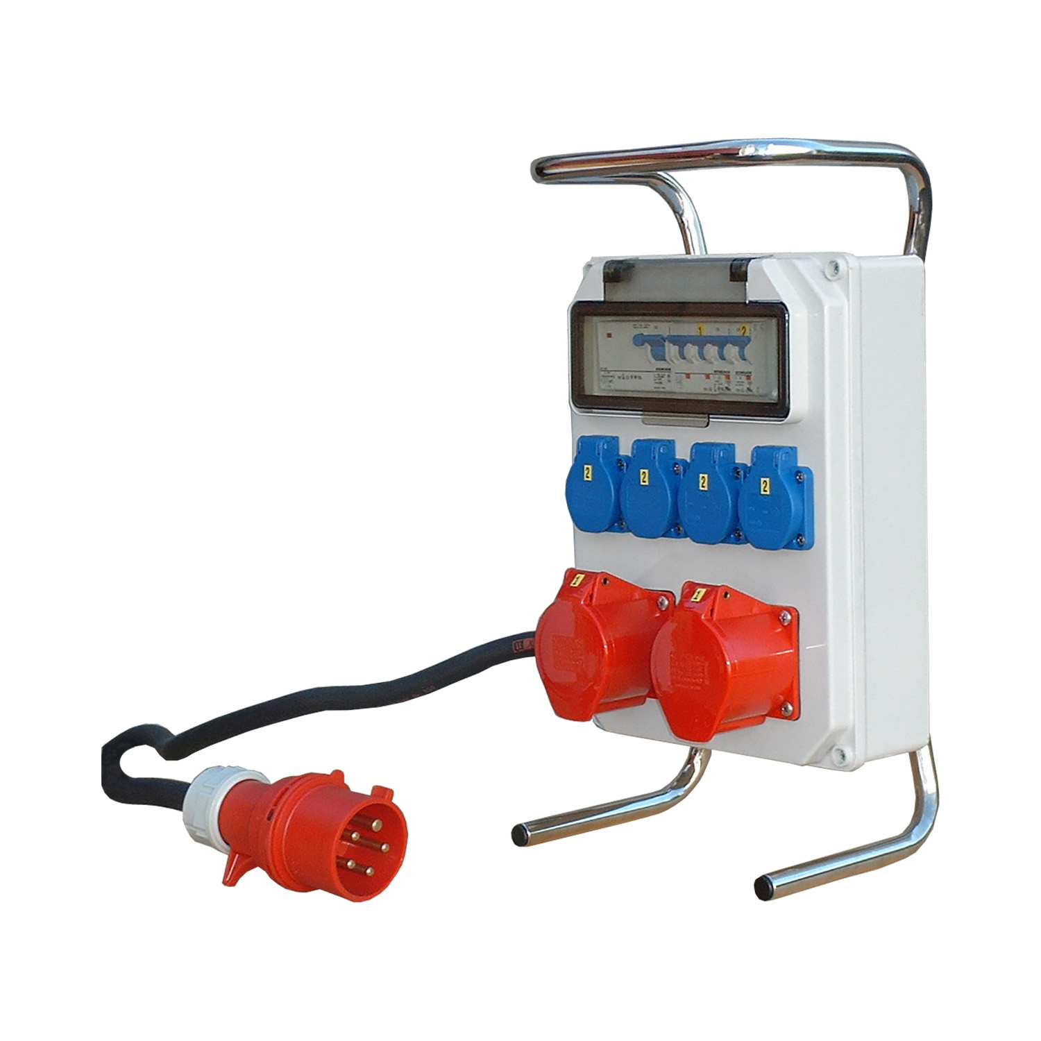 PCE 104486 Verdeelkast+statief Anif4 2x32/5/400 4xSchuKo
