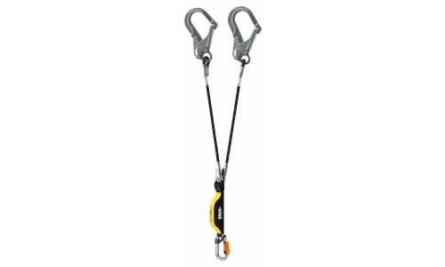 Petzl PE-L012BA00 Absorbica-Y Vallijn met schokdemper 80cm - met MGO en INT haak
