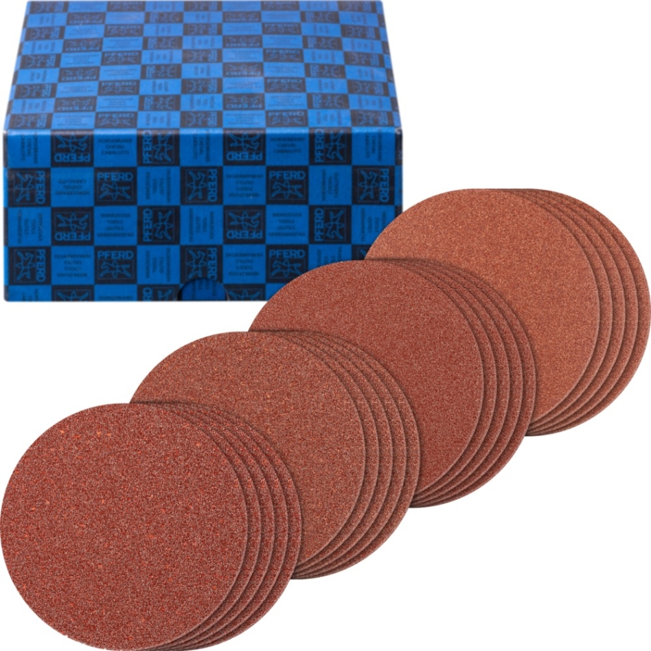 Pferd 42898001 Klitschijvenset grof korund 20-dlg. Ø 125 mm A40,60,80,120 voor haakse slijpmachine