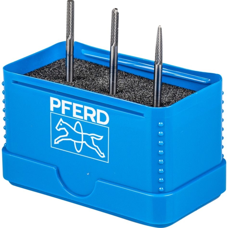 Pferd 21901303 Kleine hardmetalen hoogrendementsstiftfrees set MICRO stiftfrees-Ø 3 mm 3-dlg. stift-Ø 3 mm fijnbewerking