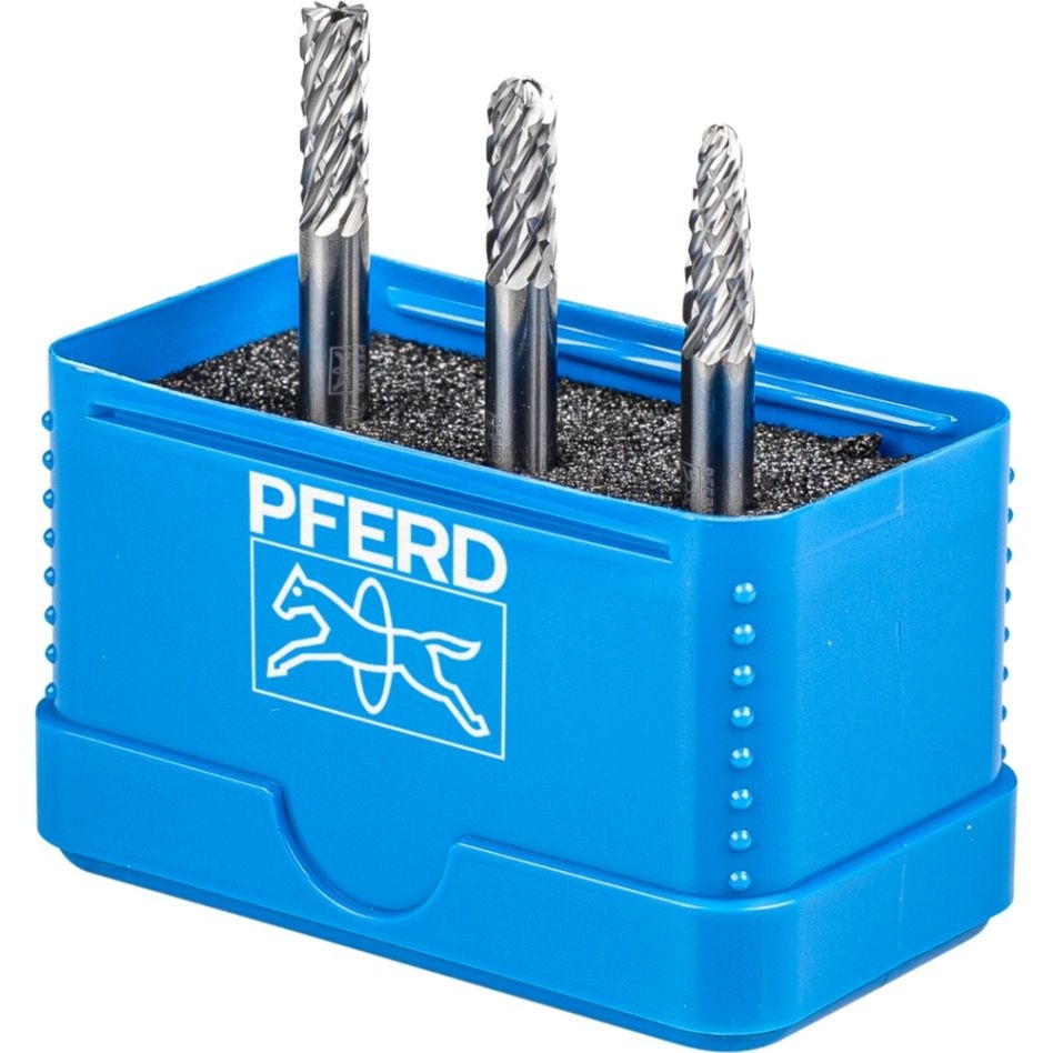 Pferd 21901406 Hardmetalen hoogrendementsstiftfrees set ALLROUND 3-dlg. stiftfrees-Ø 6 mm stift-Ø 6 mm universeel grof