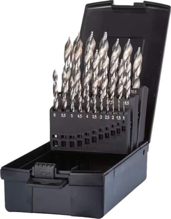 Phantom 191391000 HSS Spiraalborenset DIN 338 Step-point met drievlaks schacht 1-10x0,5 mm