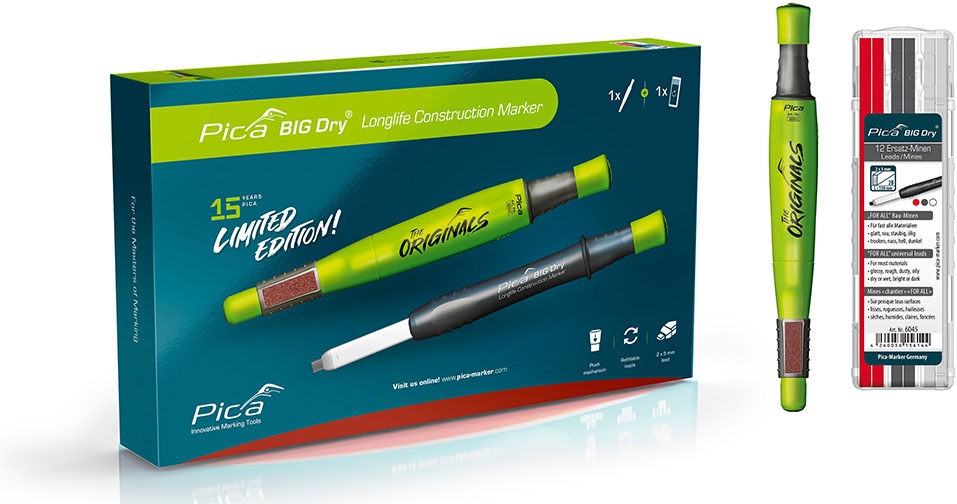 Pica PI6095 Pica Big Dry Potlood set met navulling