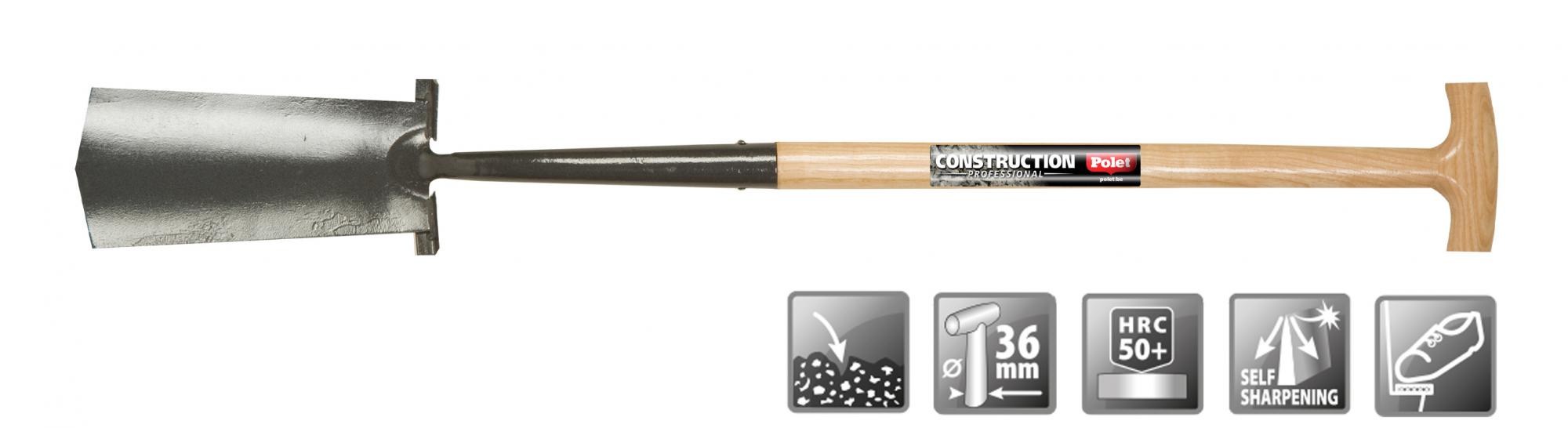 Polet 101009 Professionele kabelspade ZH230/135 2V Epoxy T-ST 75cm