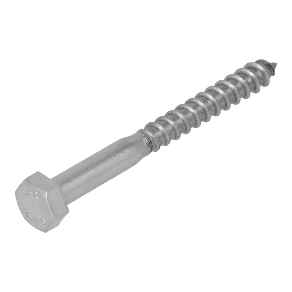Proftec 5350.30.70001 Houtdraadbout RVS-A2 SW-17 DIN571 10 x 60 mm - 10 stuks