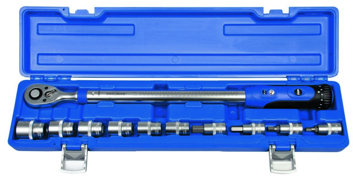 Projahn 394260 1/2" Dop/momentsleutelset, 11 delig TORQUE-PROFI 200 + dopsleutels Bereik: 40-200 Nm Tolerantie: 4%